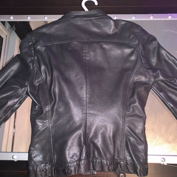 Black Danier Leather Jacket - Picture 3 of 6